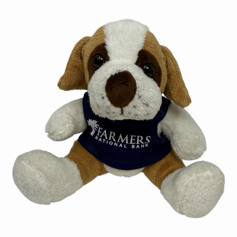 Steven‎ Smith Plush Dog Plush 5" with "Farmer's National Bank" Shirt